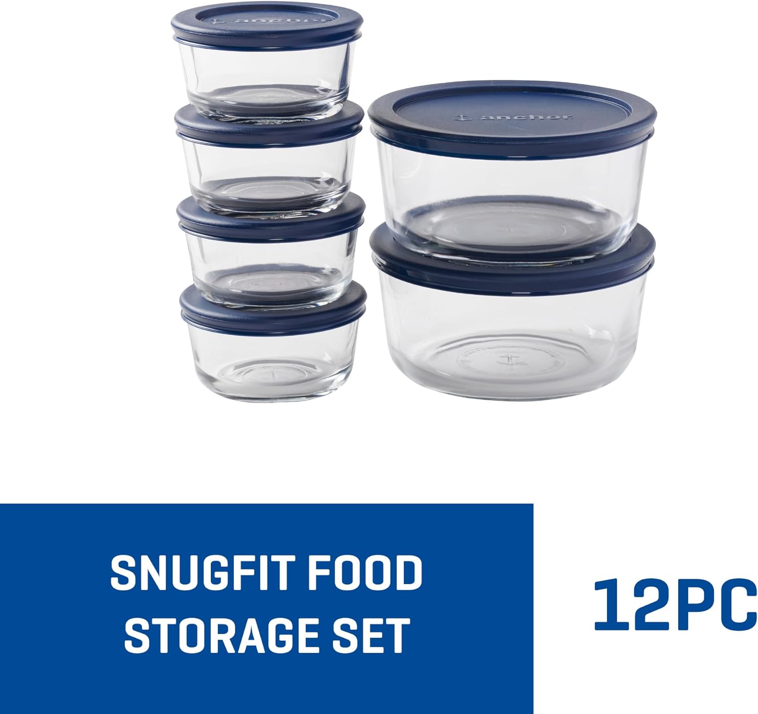 Anchor Hocking 12 Piece Glass Storage Containers Set - Image 3