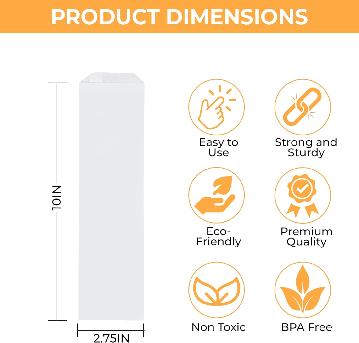 Baker Celebrations Disposable White Paper Flatware Bags - Image 4