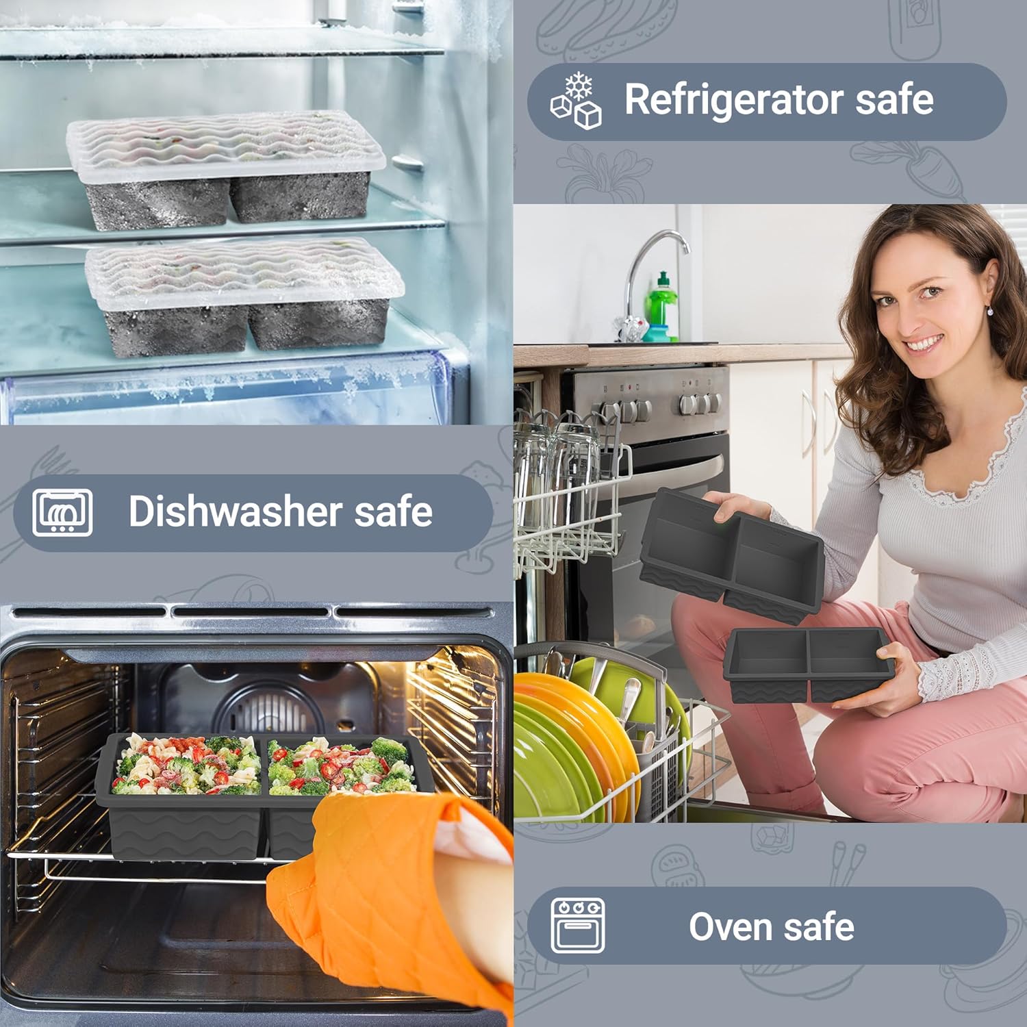 Aopigavi 2-Cup Freezer Tray with Lid - Image 6