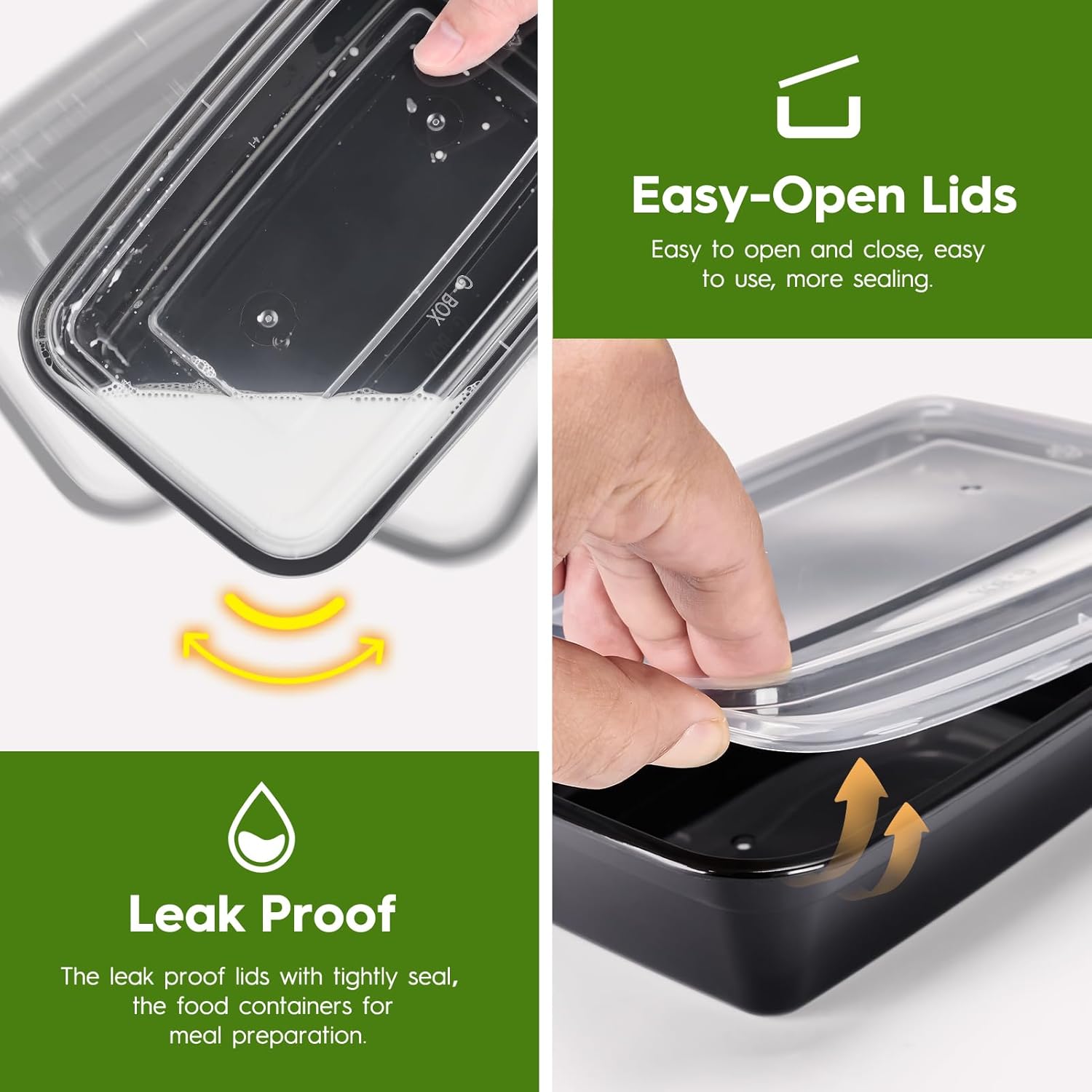 Glotoch 50 Pack Reusable Meal Prep Containers - Image 6