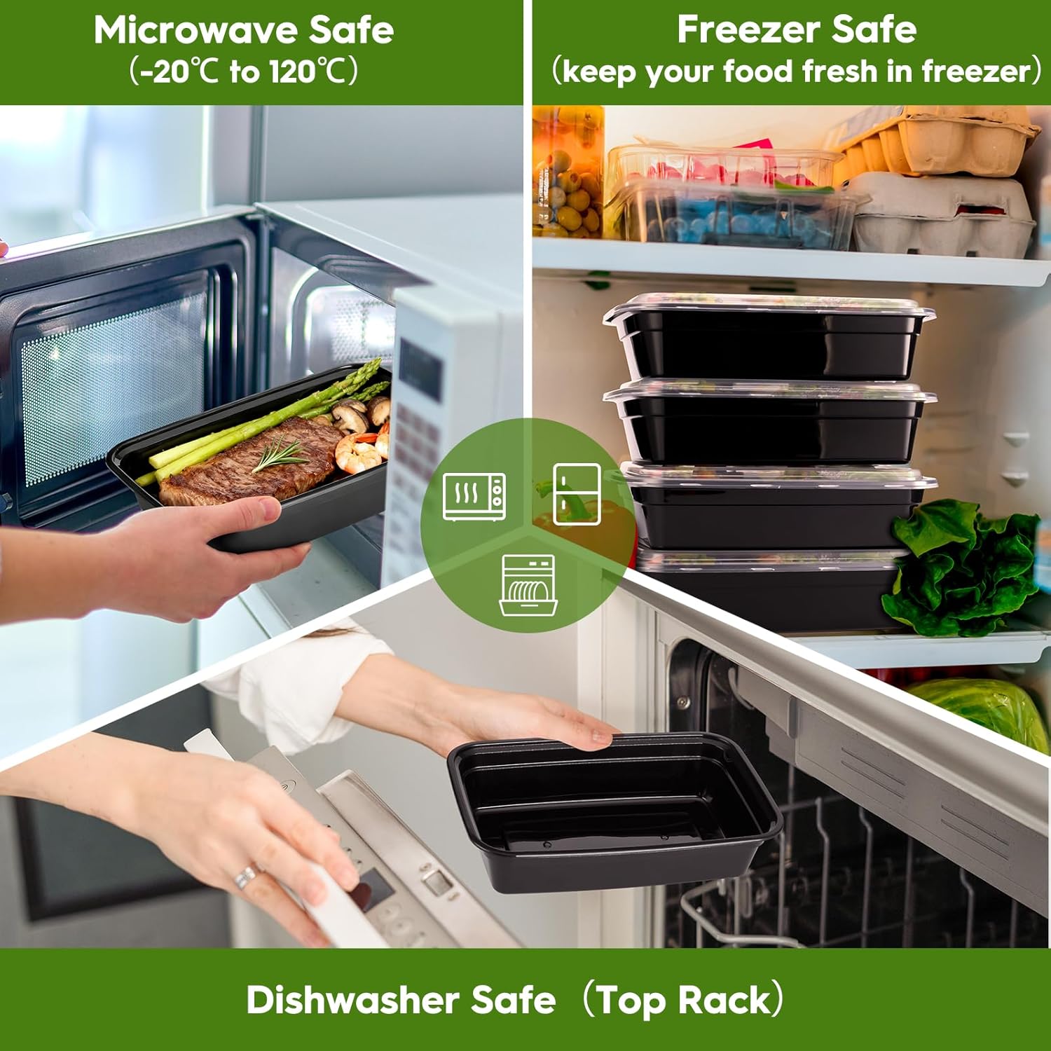 Glotoch 50 Pack Reusable Meal Prep Containers - Image 8