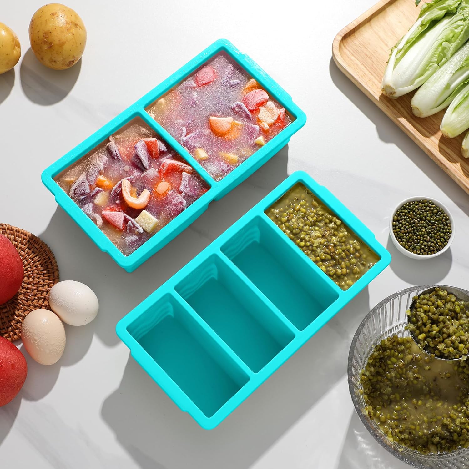 Silicone Freezer Molds for Soup with Lid - Image 4