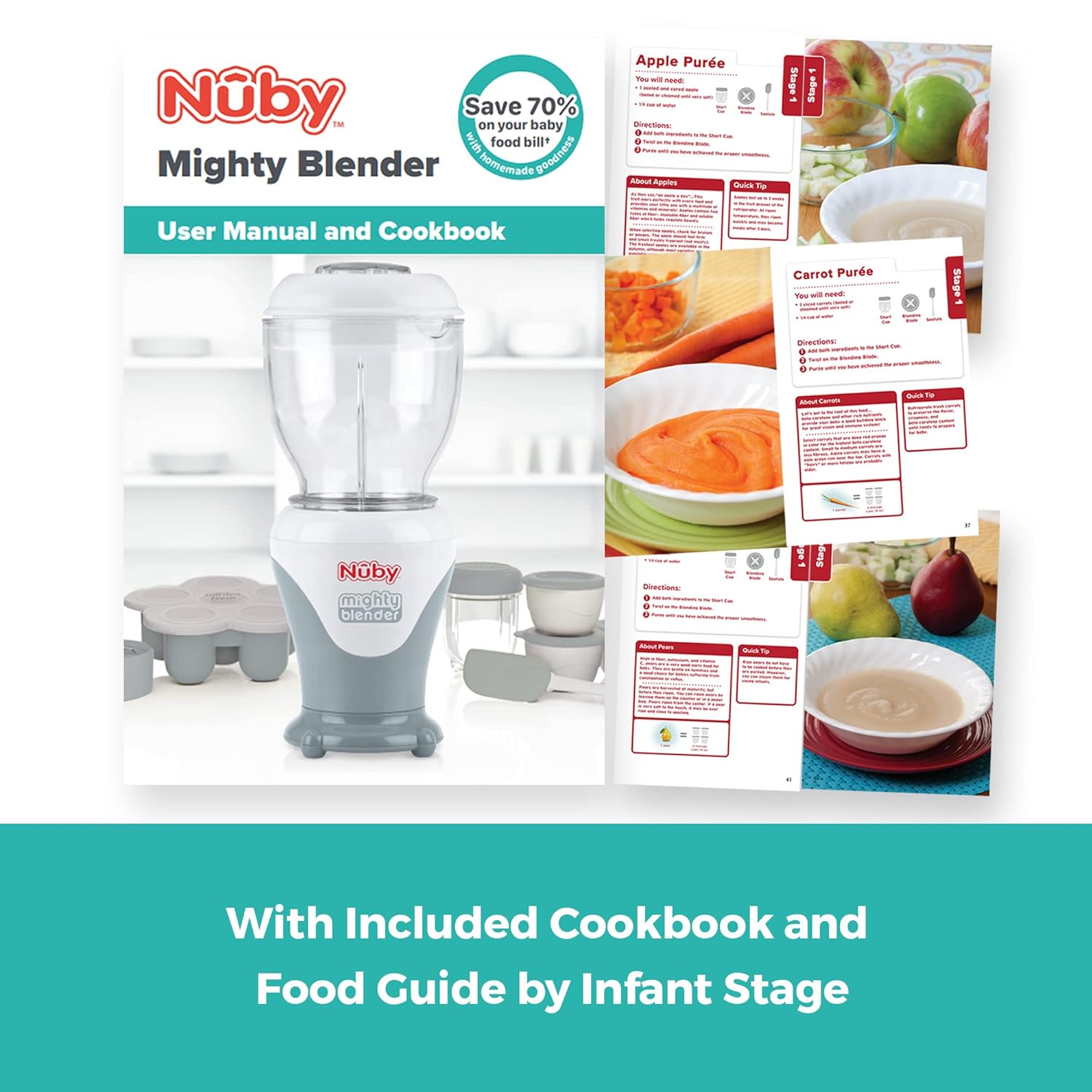 Nuby Baby Food Maker Blender Set - Image 8