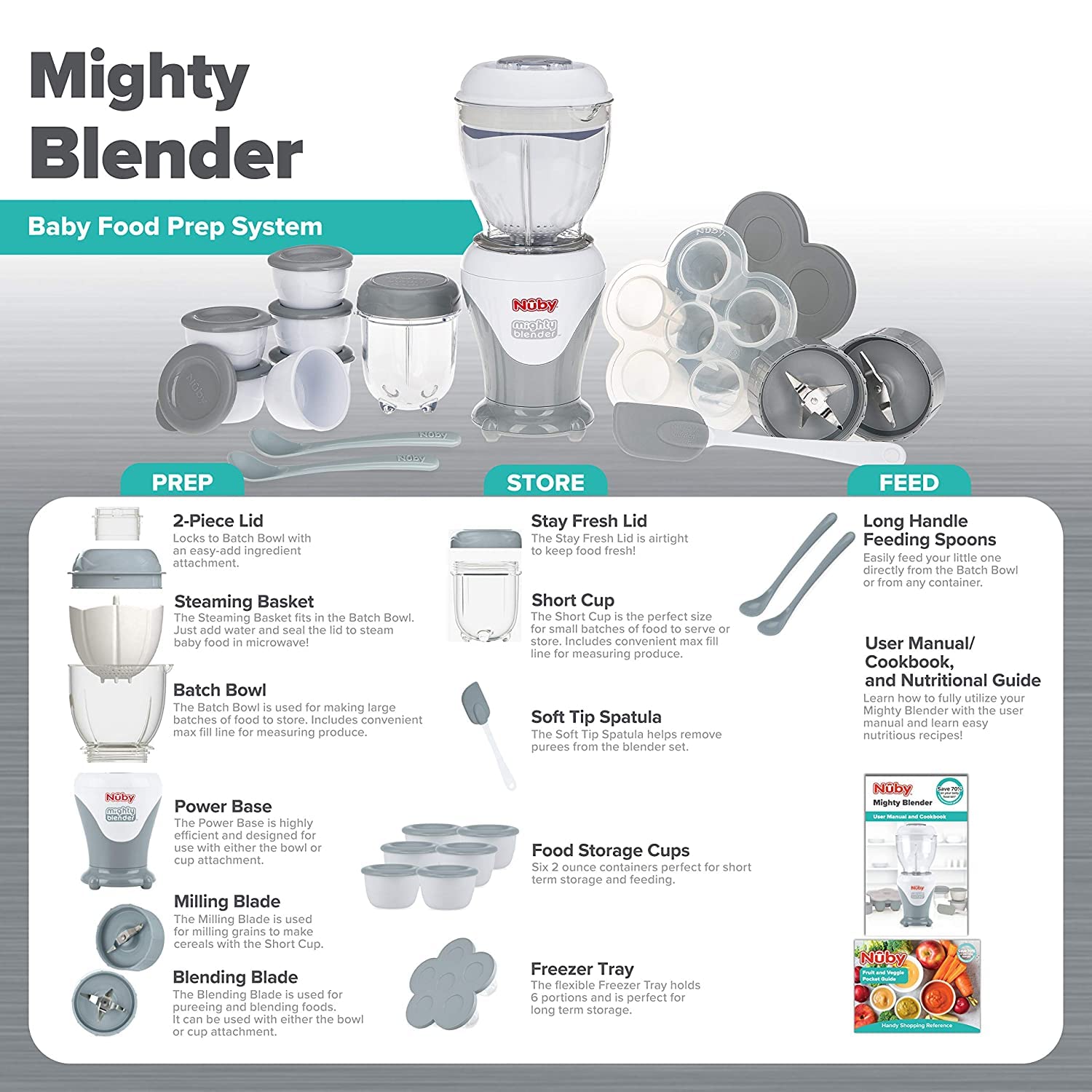 Nuby Baby Food Maker Blender Set - Image 11