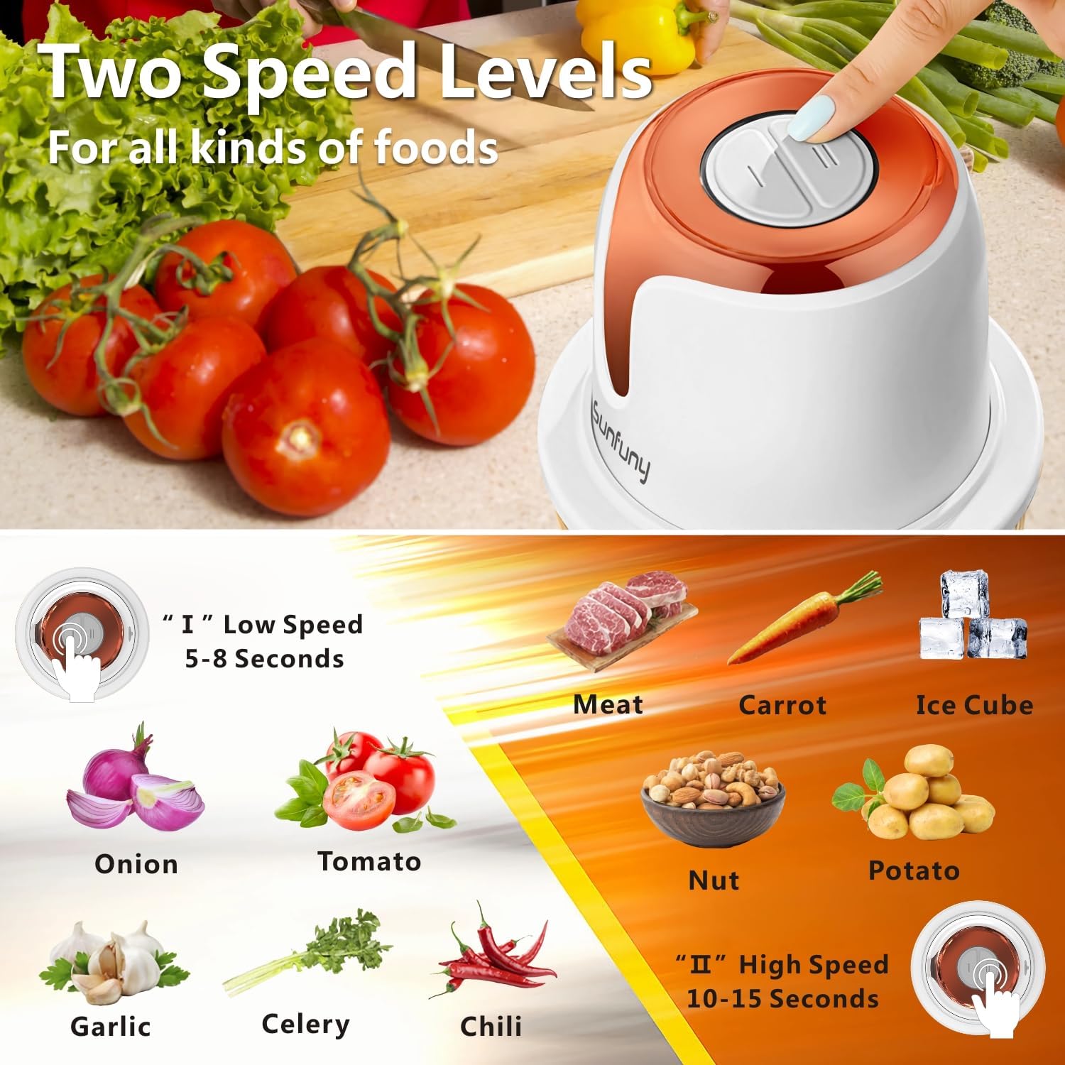 Sunfuny Cordless Mini Food Chopper - Image 4