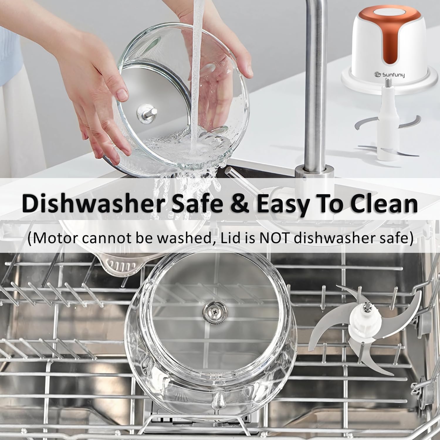 Sunfuny Cordless Mini Food Chopper - Image 7