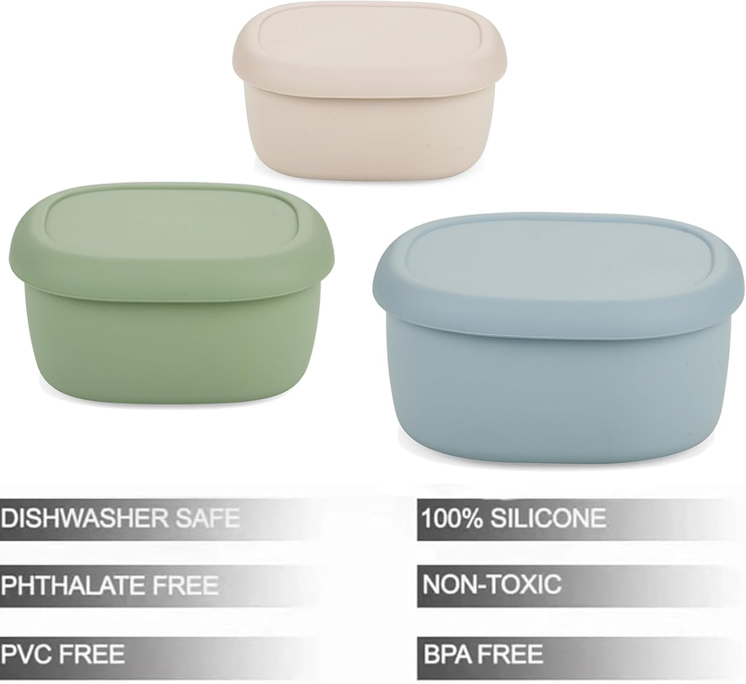 PandaEar Silicone Food Storage Containers with Lids - Image 3