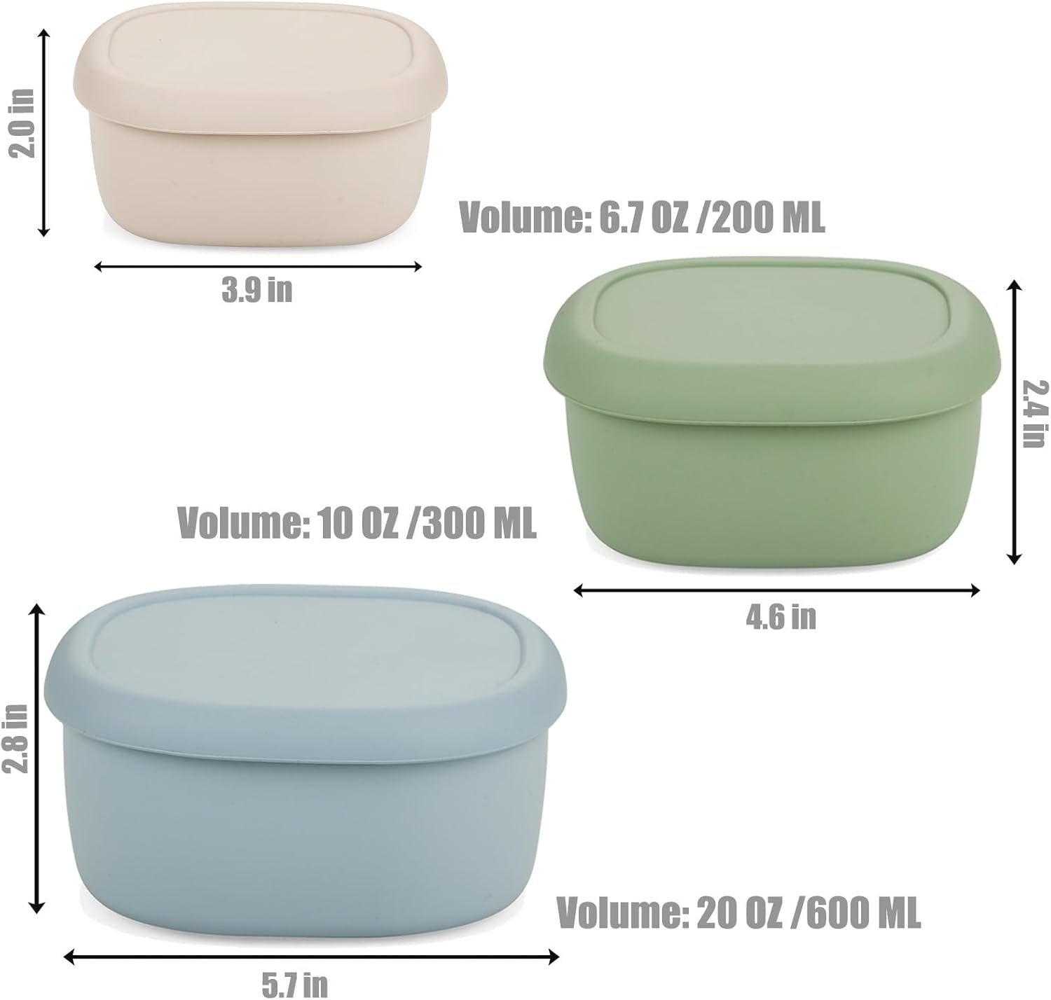 PandaEar Silicone Food Storage Containers with Lids - Image 5