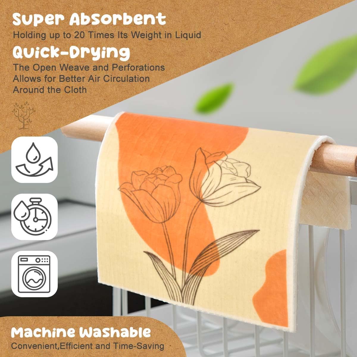 Reusable Swedish Dishcloths for Kitchen Cleaning - Image 3