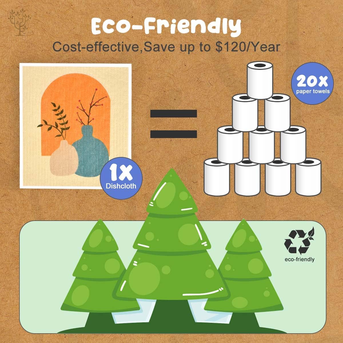 Reusable Swedish Dishcloths for Kitchen Cleaning - Image 5