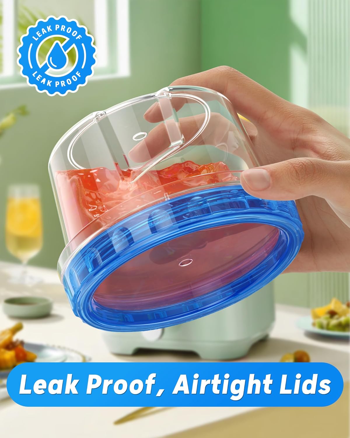 17oz Plastic Food Storage Containers with Twist Top Lids - Image 6