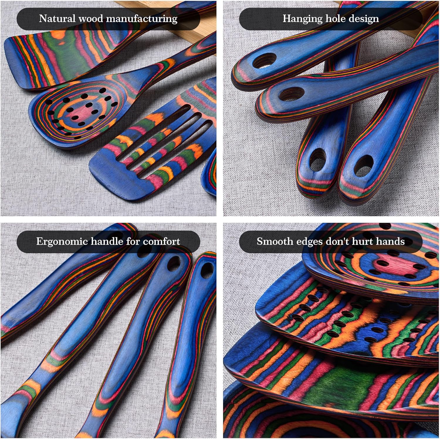 Heat-Resistant Wood Cooking Utensil Set - Image 5