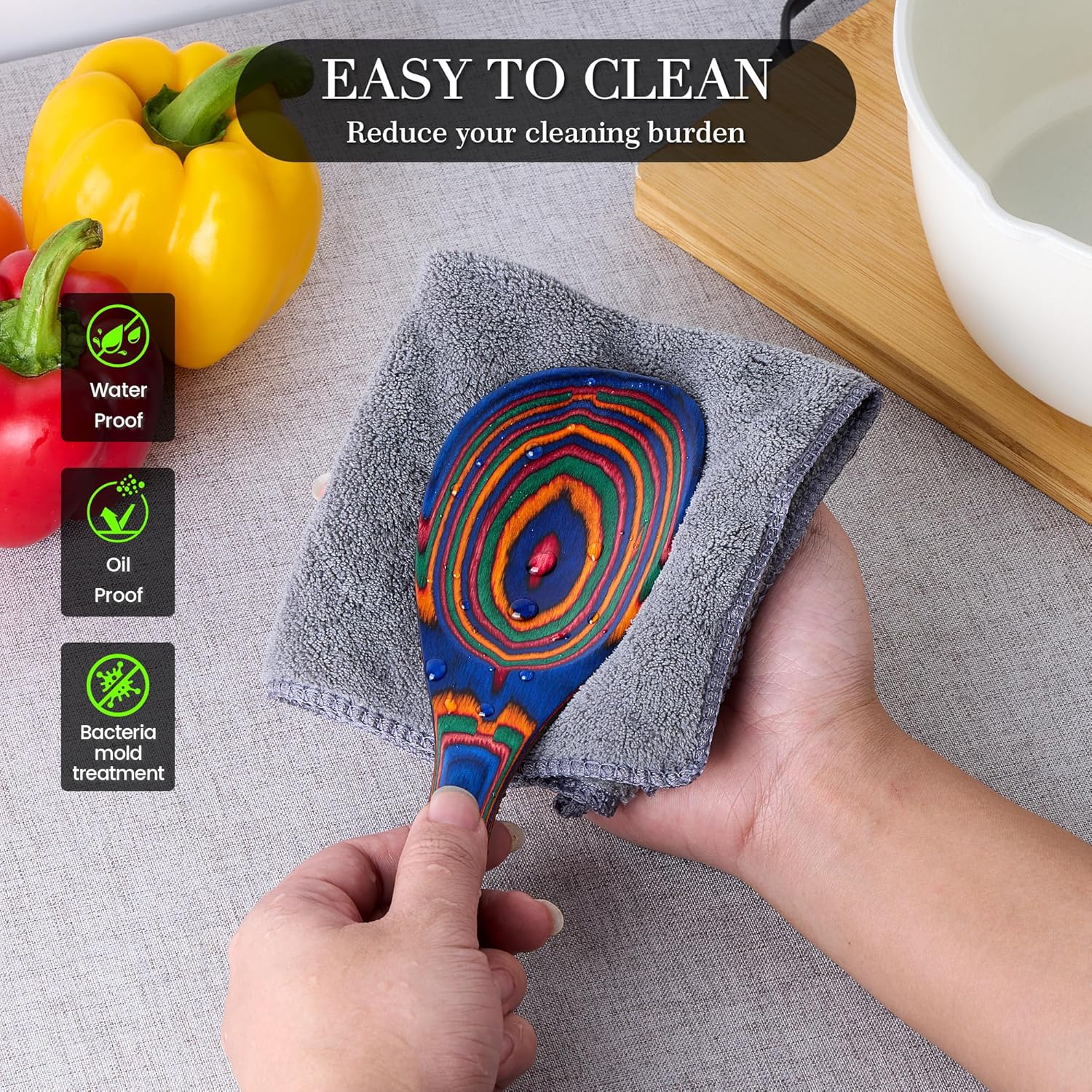 Heat-Resistant Wood Cooking Utensil Set - Image 6