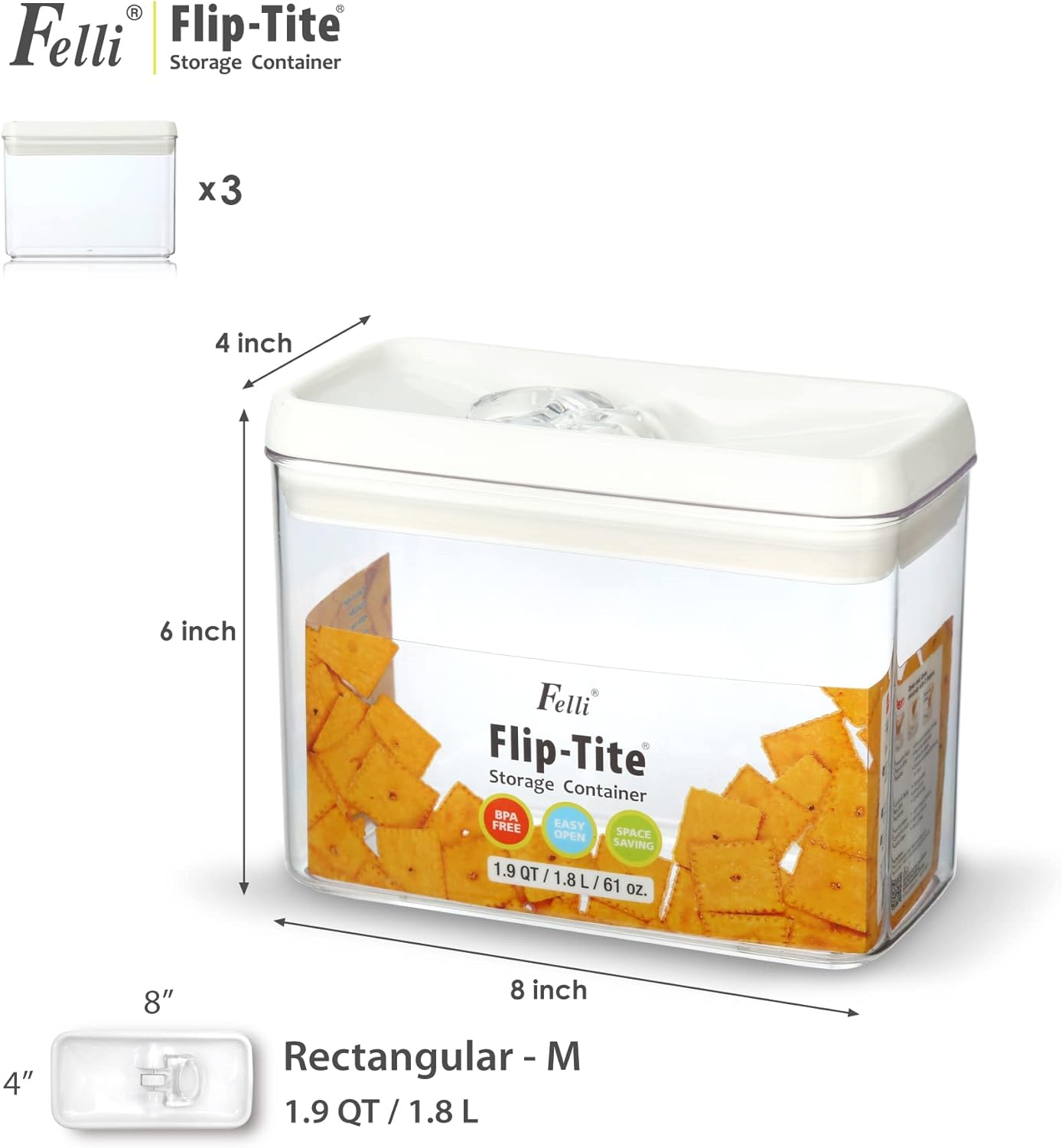 Felli Flip Tite Storage Container - Image 4