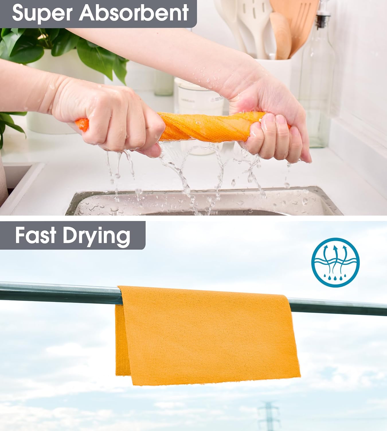 KitchLife Microfiber Cleaning Cloth Roll - Image 6