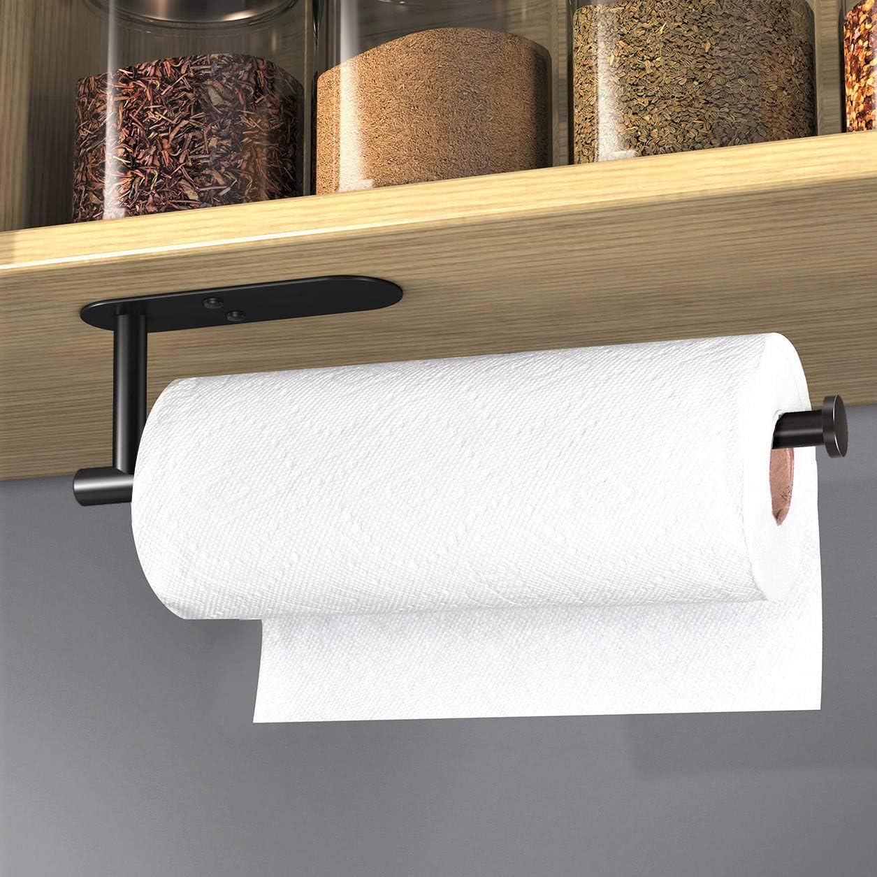 Adhesive Paper Towel Holder Under Cabinet Wall Mount for Kitchen - Image 5