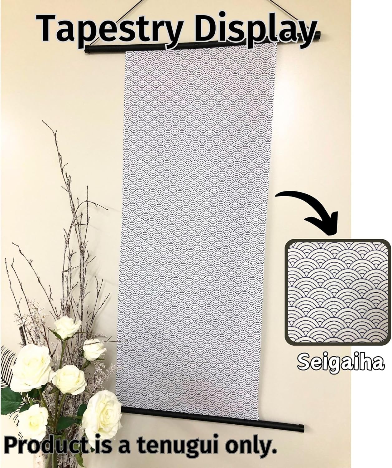 Traditional Japanese Tenugui Towels Set of 3 - Image 3