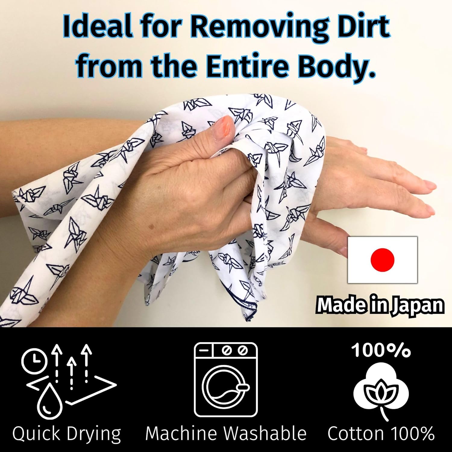 Traditional Japanese Tenugui Towels Set of 3 - Image 6