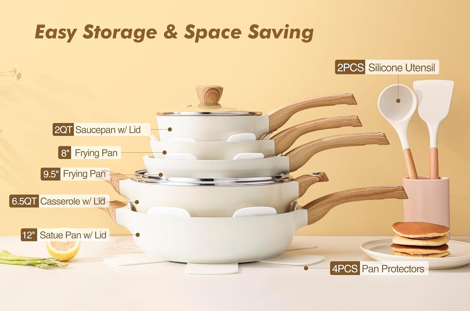 Non-Stick Ceramic Cookware Set - Image 4