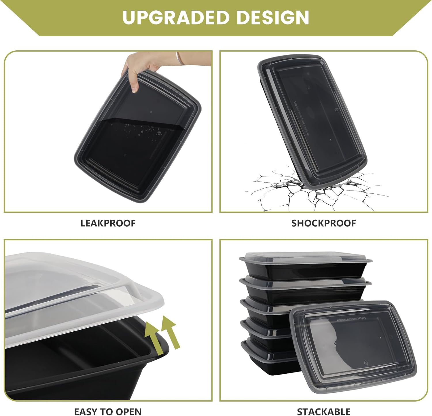 Reusable Meal Prep Containers with Lids - Image 5