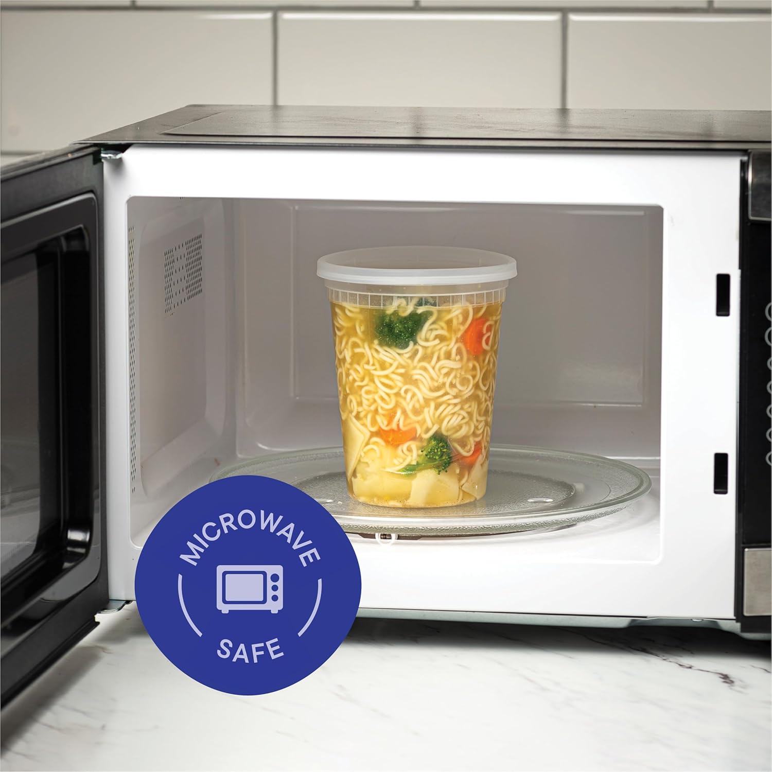 Quart Plastic Deli Containers with Lids - Image 5