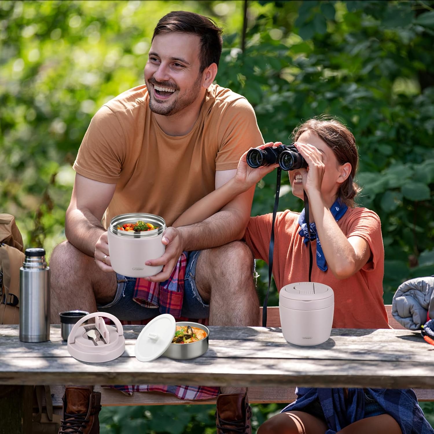 Thermo Food Jar for Hot Food Adults 32OZ Soup Thermo Lunch Containers Wide Mouth Vacuum Insulated Stainless Steel Leakproof Bento Box with Spoon - Image 8