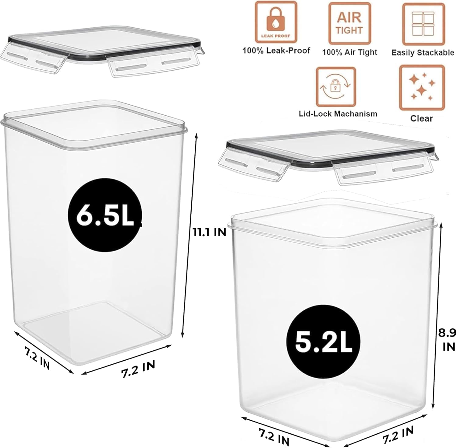Airtight Kitchen Storage Containers Set - Image 4