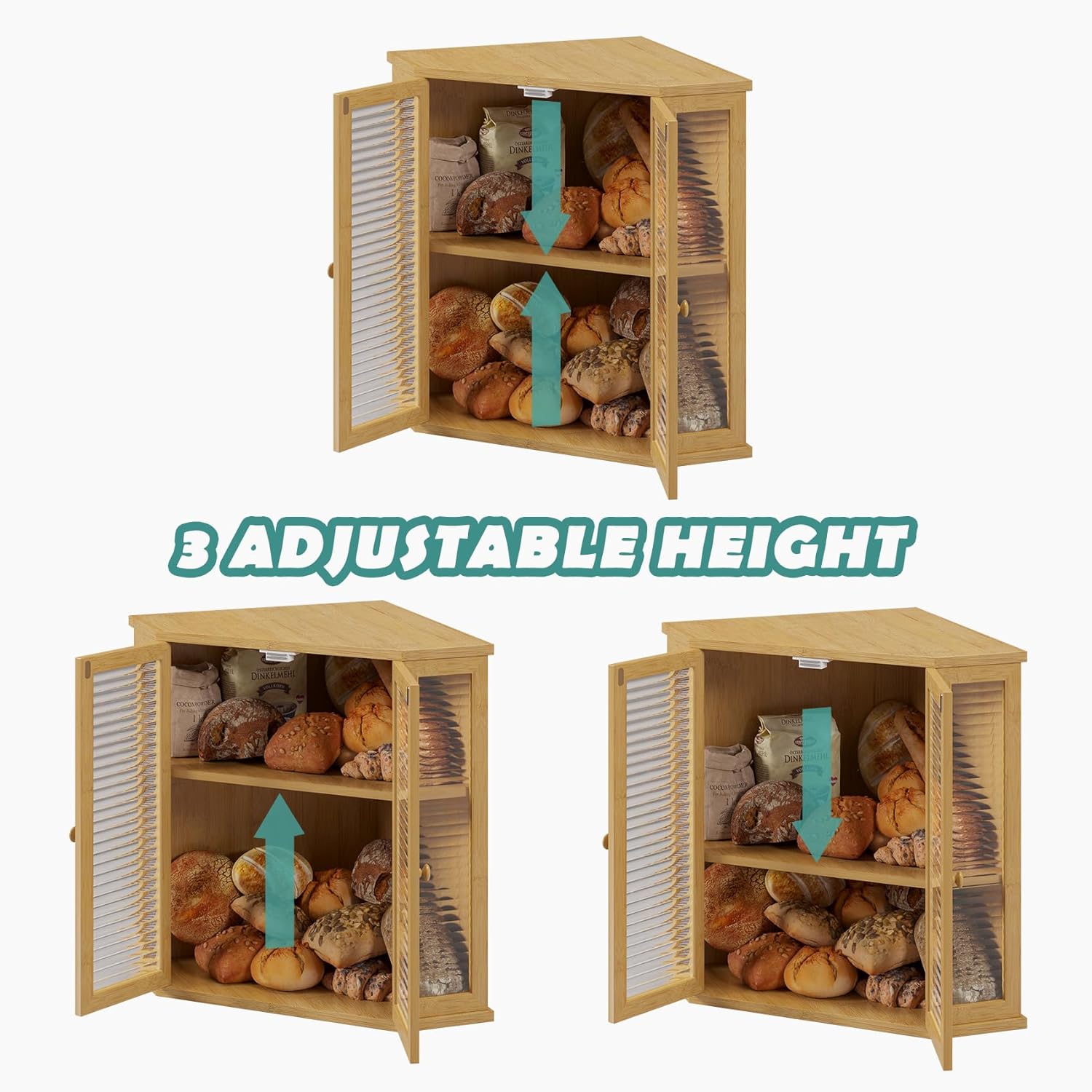 Large Bamboo Bread Storage Box - Image 5