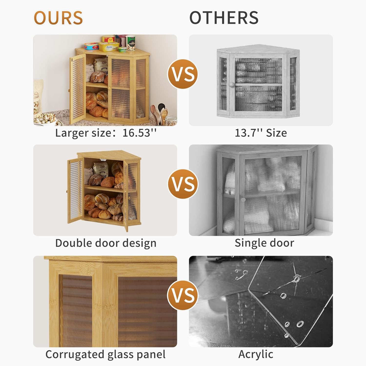 Large Bamboo Bread Storage Box - Image 7