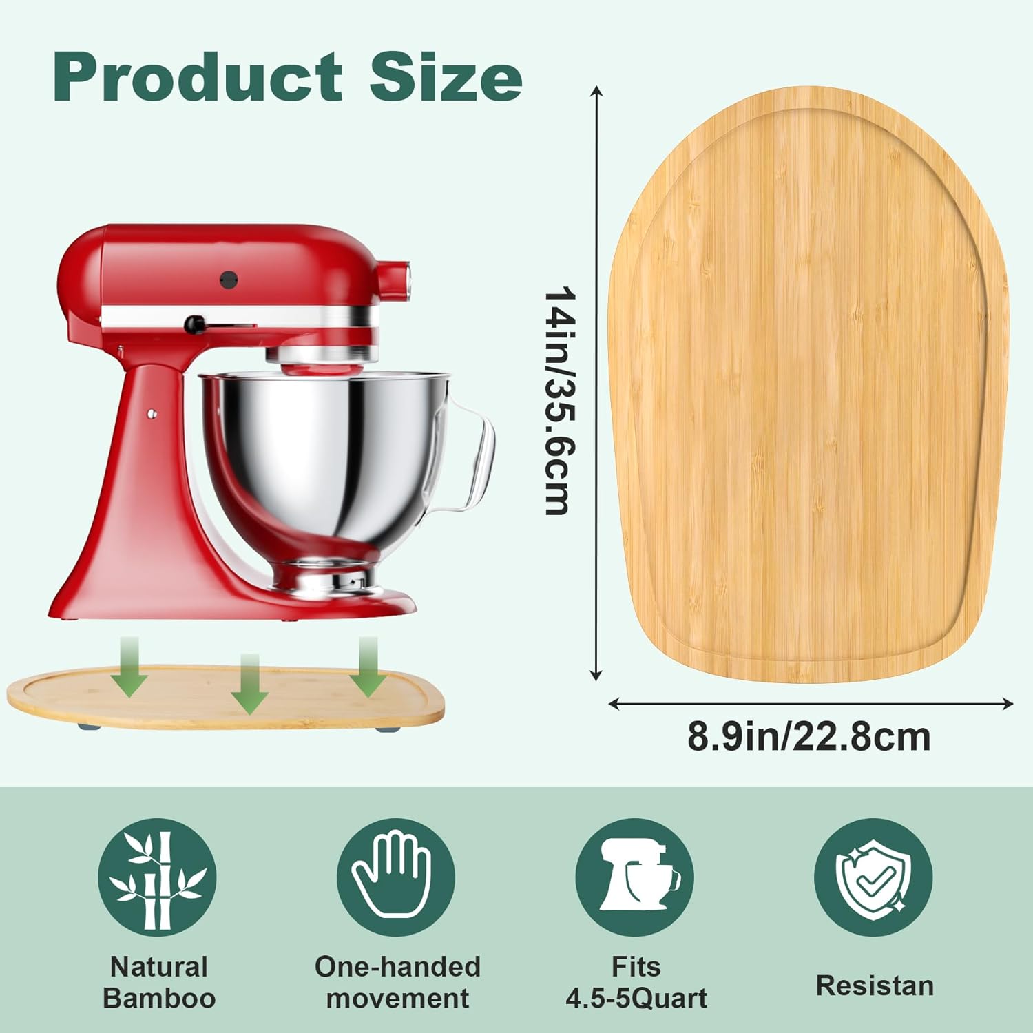 GuanQiao Bamboo Slider for KitchenAid Stand Mixer - Image 8