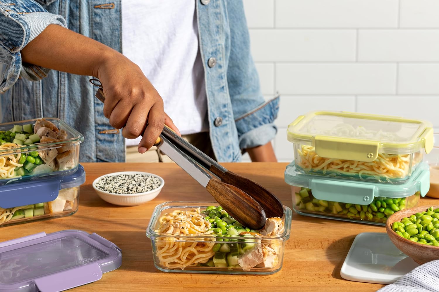 Ello Color Lock Glass Meal Prep Containers - Image 3