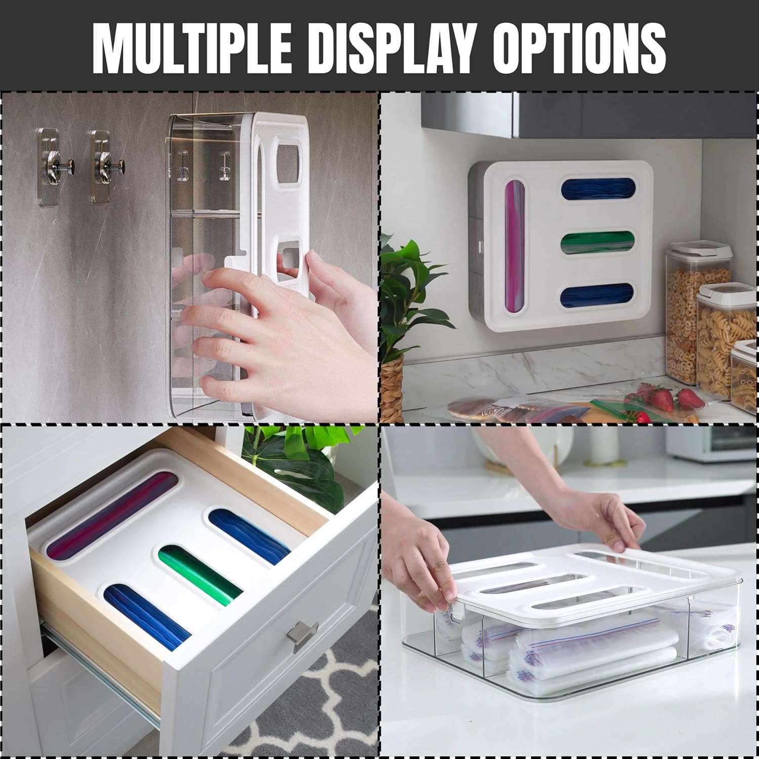 4 IN 1 Food Storage Bag Organizer for Kitchen Drawer - Image 3