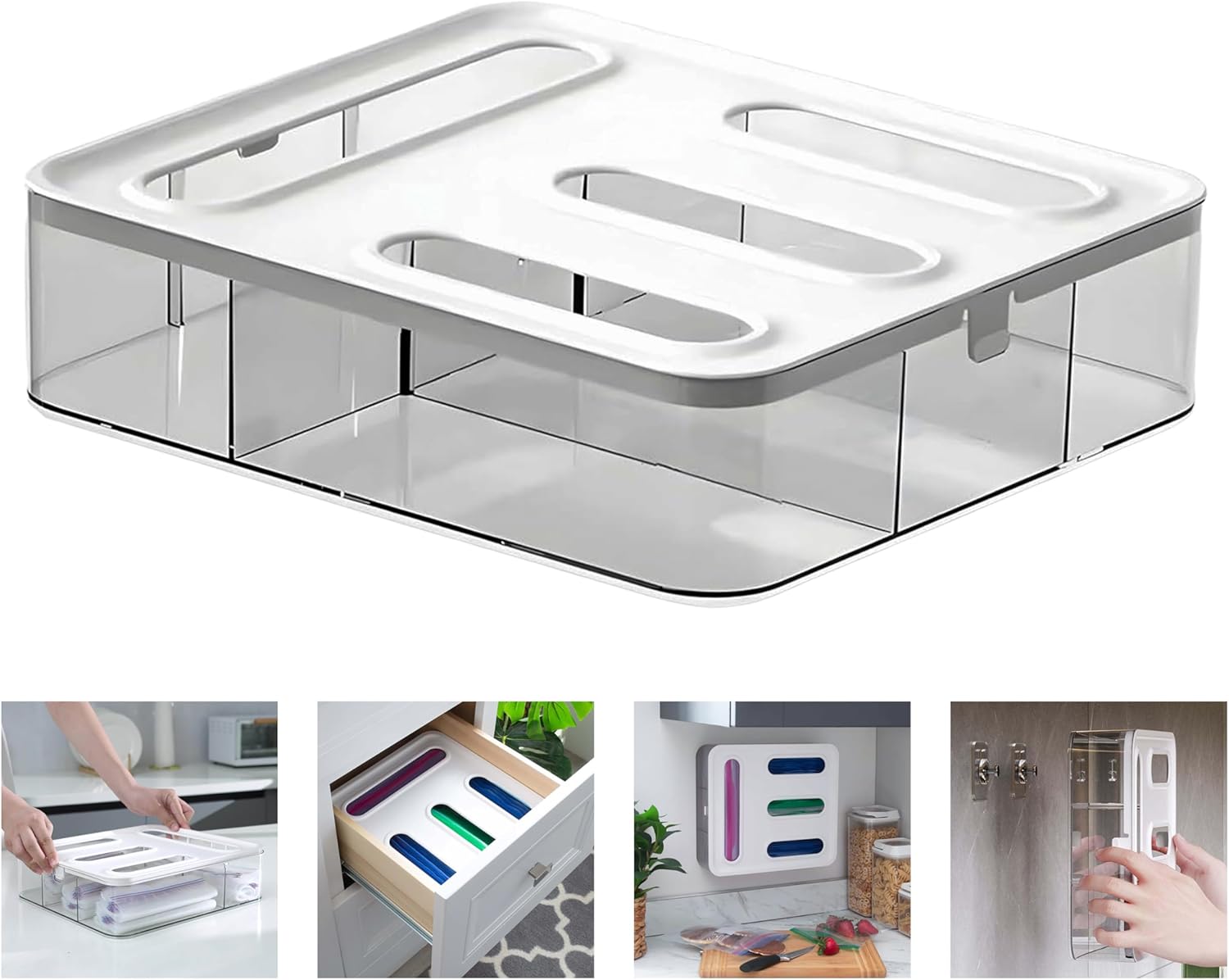 4 IN 1 Food Storage Bag Organizer for Kitchen Drawer - Image 7