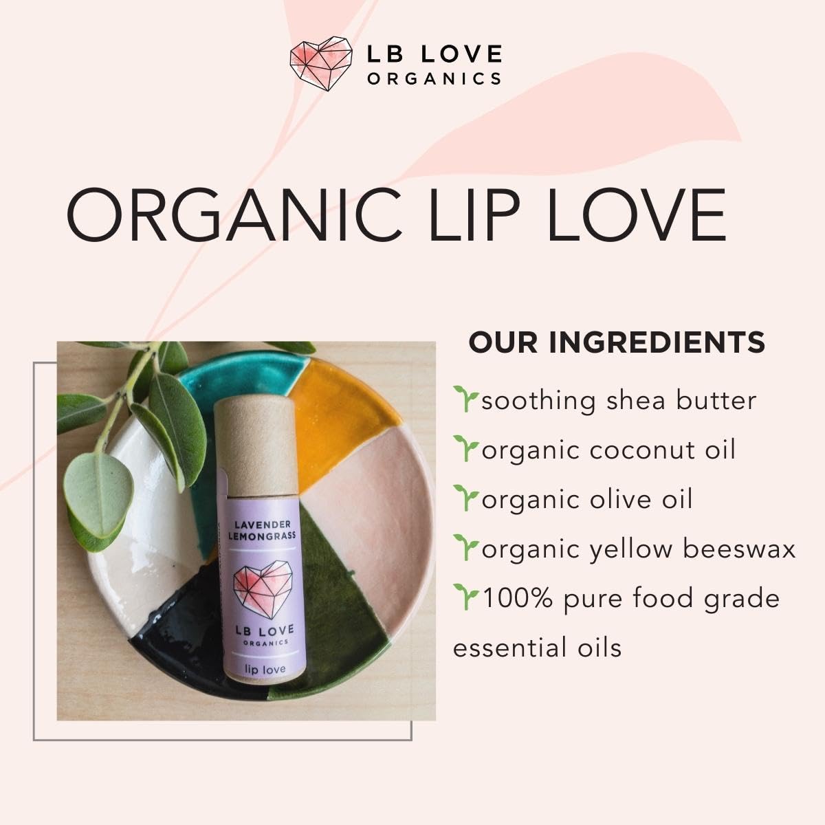 Lavender Lemongrass Natural Lip Balm - Image 3
