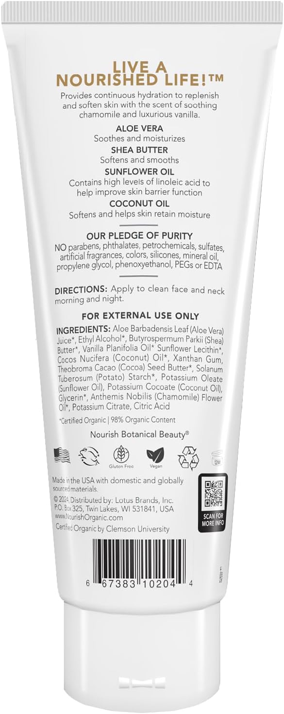 Nourish Organic Body Lotion, Almond Vanilla - Image 3
