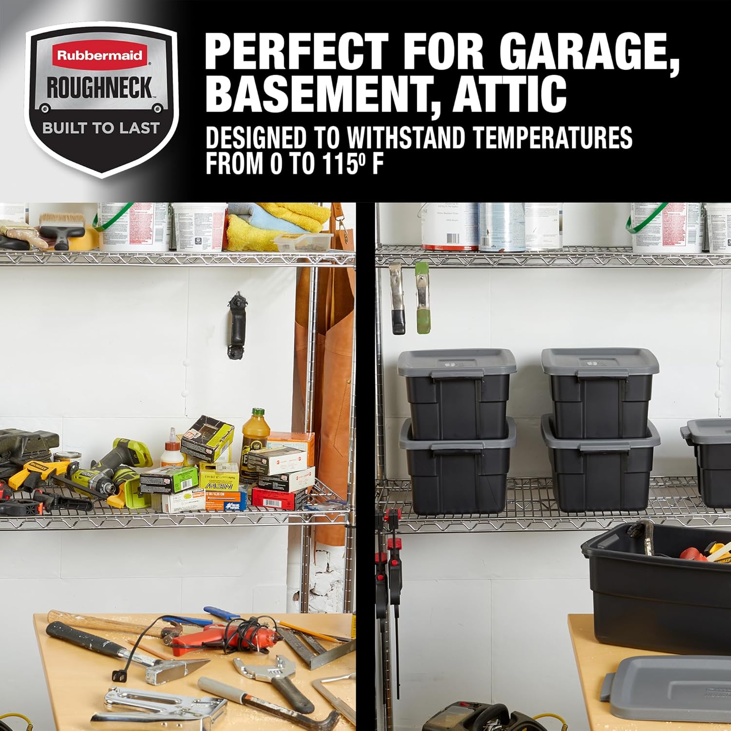 Rubbermaid 6-Pack Heavy Duty 3 GAL Storage Totes with Snap Lids and Handles - Image 7