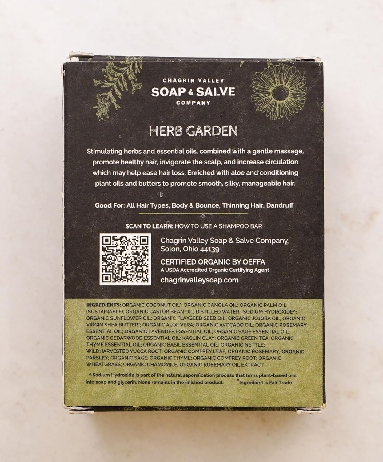 Chagrin Valley Soap & Salve Organic Herb Garden Shampoo Bar - Image 7