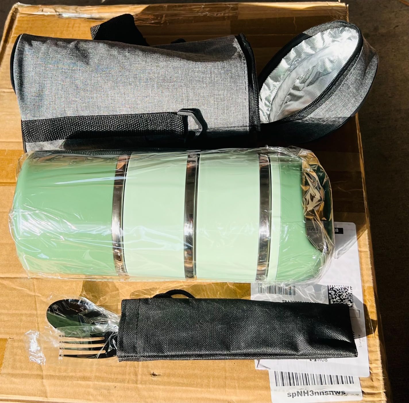 Portable Stackable Lunch Box with Cutlery Set - Image 5