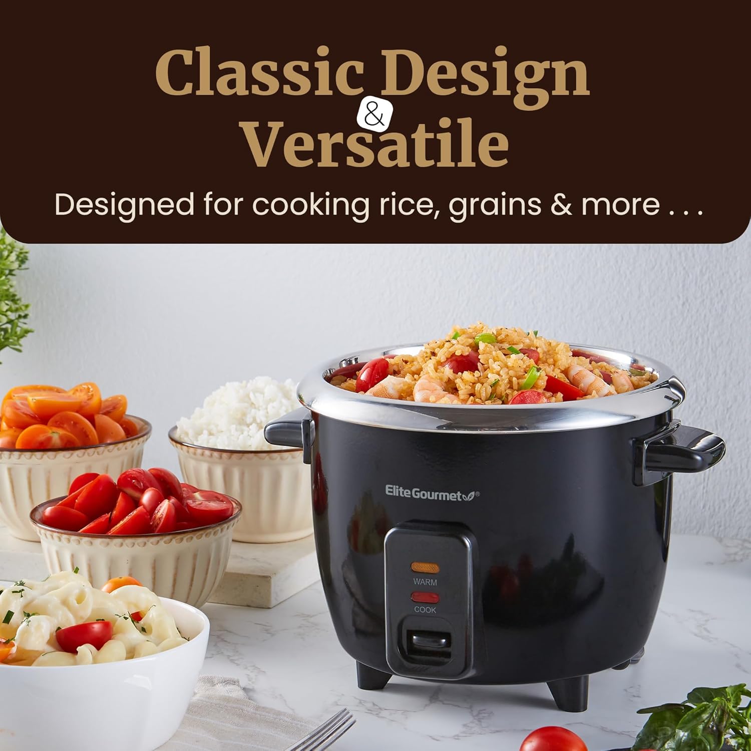 Elite Gourmet 6-Cup Electric Rice Cooker - Image 3