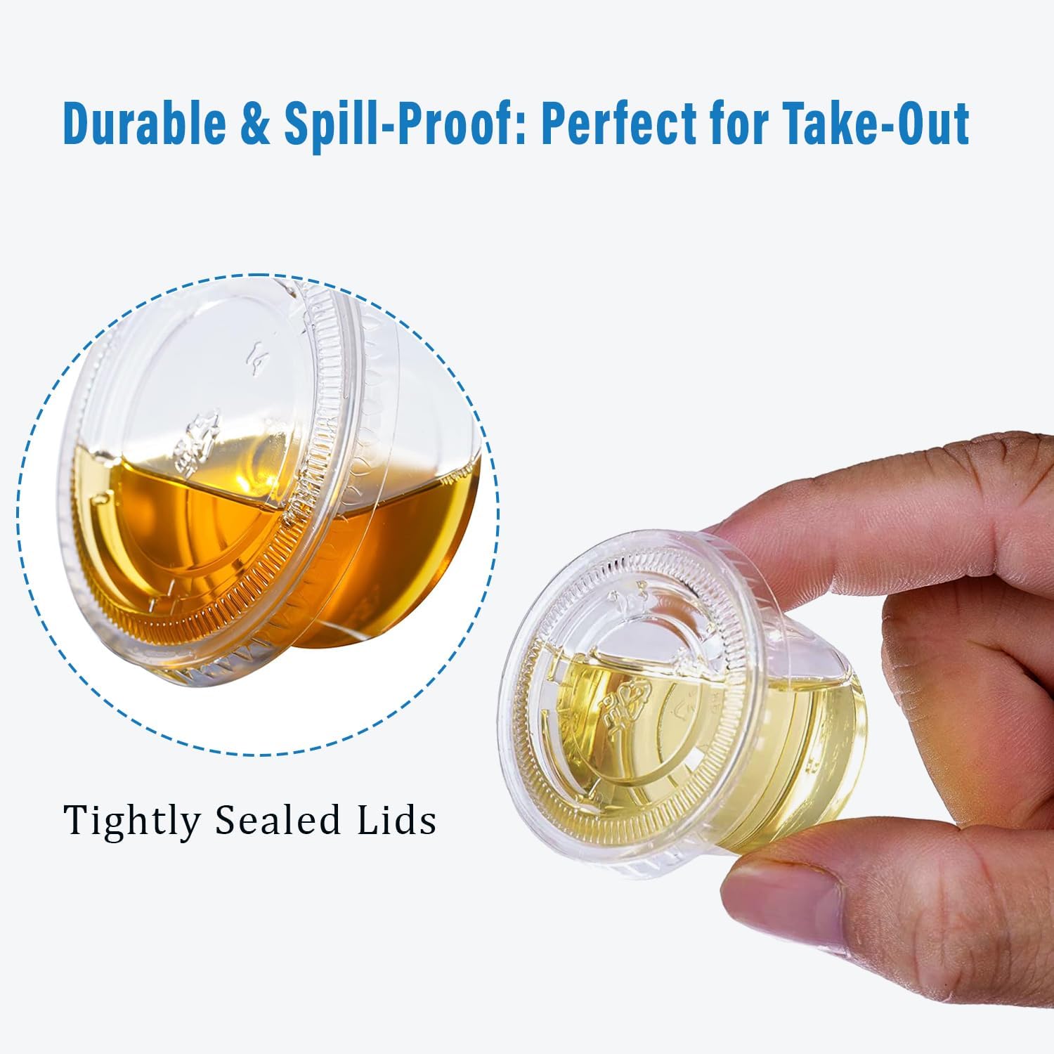 Disposable Plastic Souffle Cups with Lids - Image 4