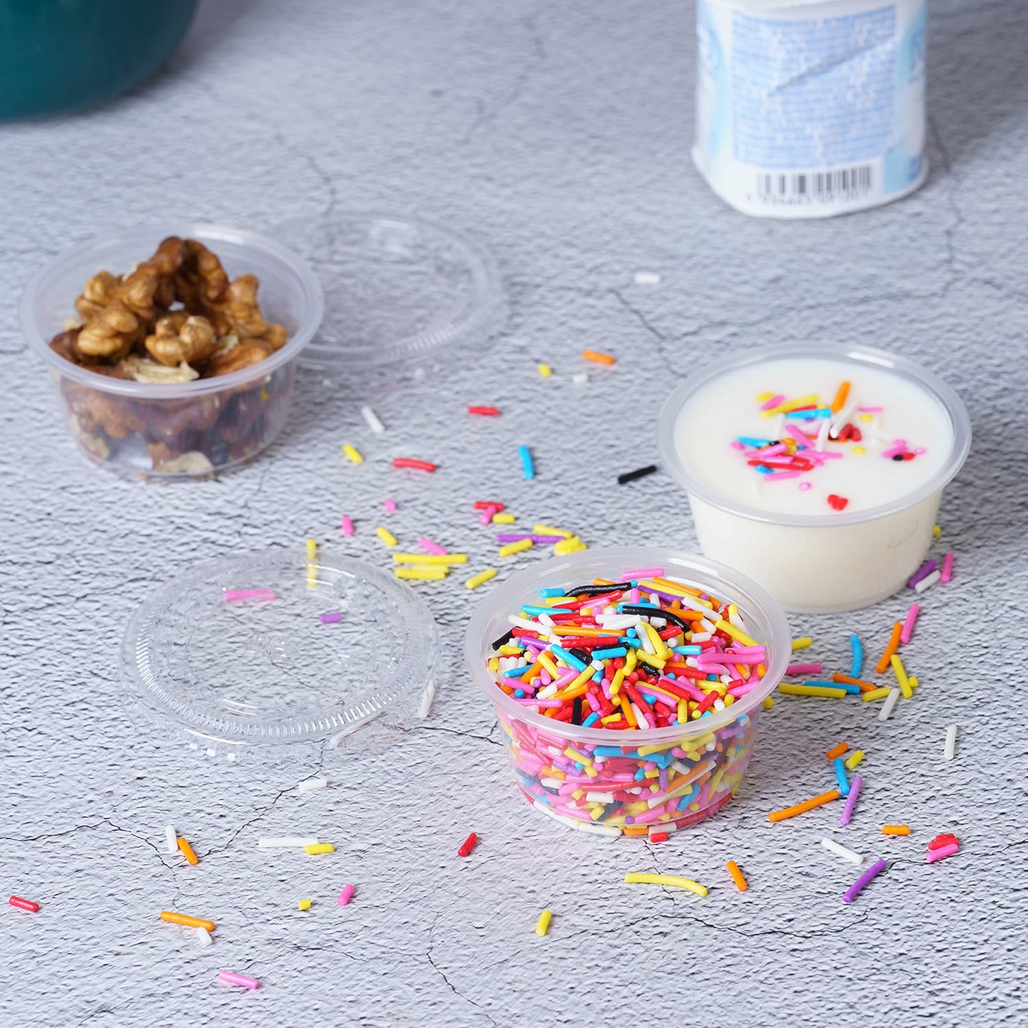 Disposable Plastic Souffle Cups with Lids - Image 9