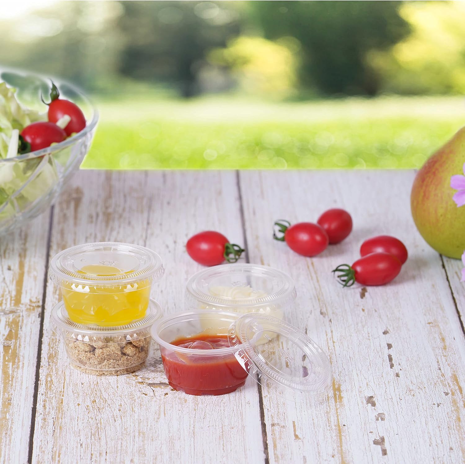 Disposable Plastic Souffle Cups with Lids - Image 10