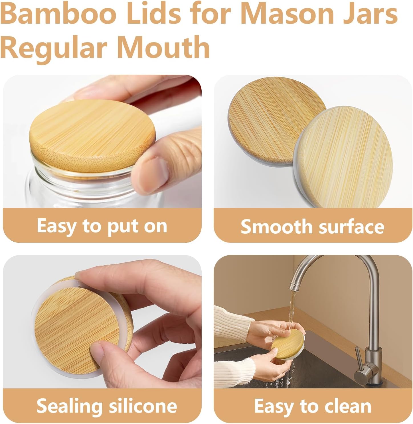 Mason Jar Bamboo Lids - Image 6
