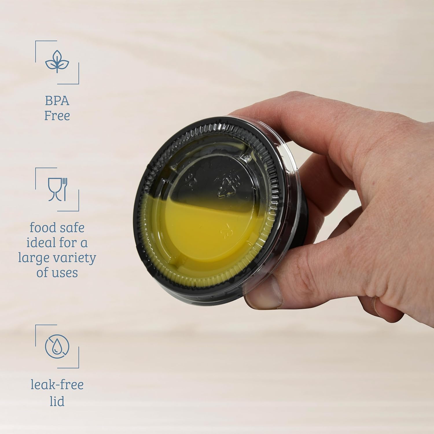 Galashield Black Jello Shot Cups with Lids - Image 5