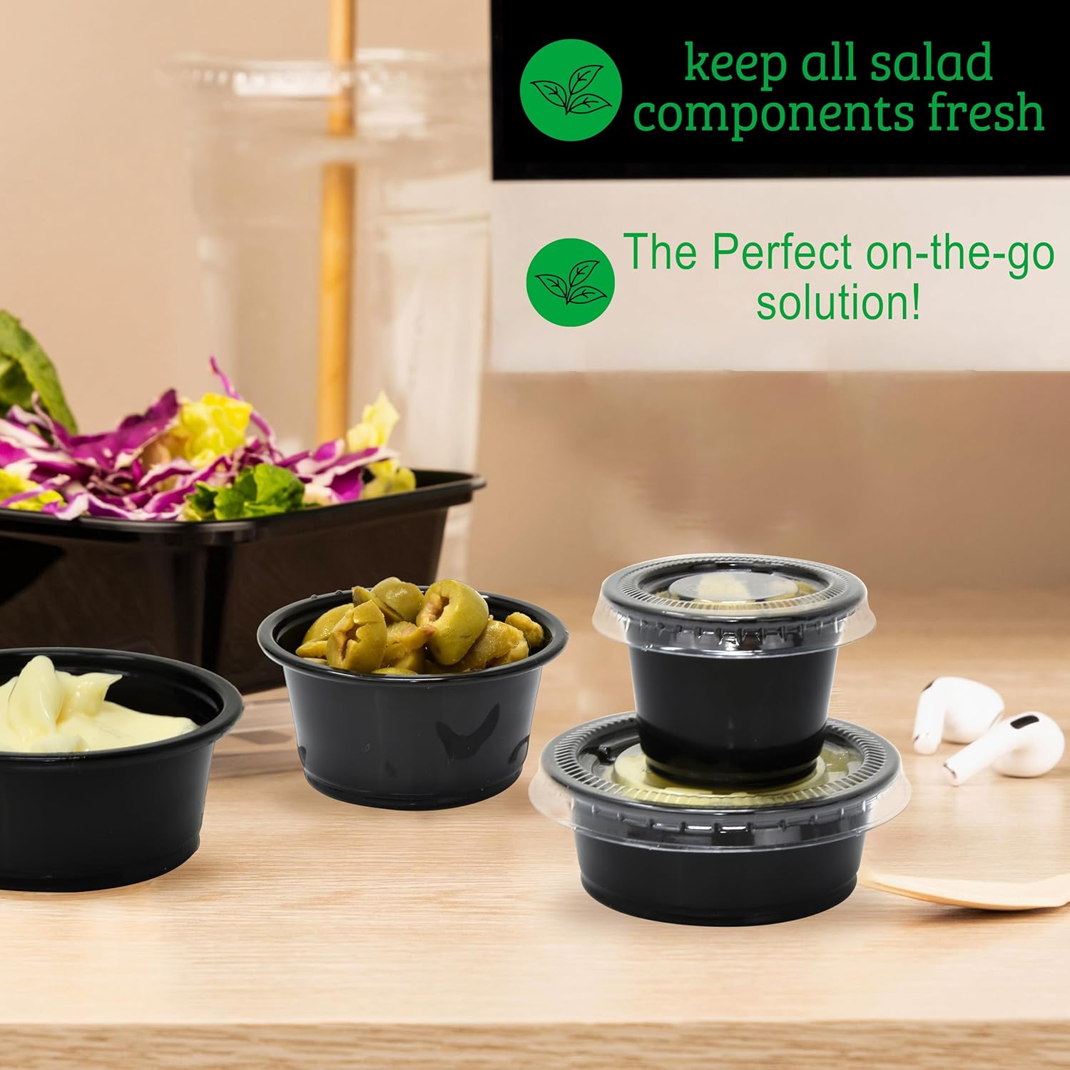 Galashield Black Jello Shot Cups with Lids - Image 8