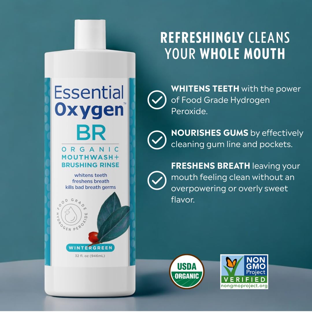 Essential Oxygen Certified Organic Brushing Rinse Mouthwash - Image 3