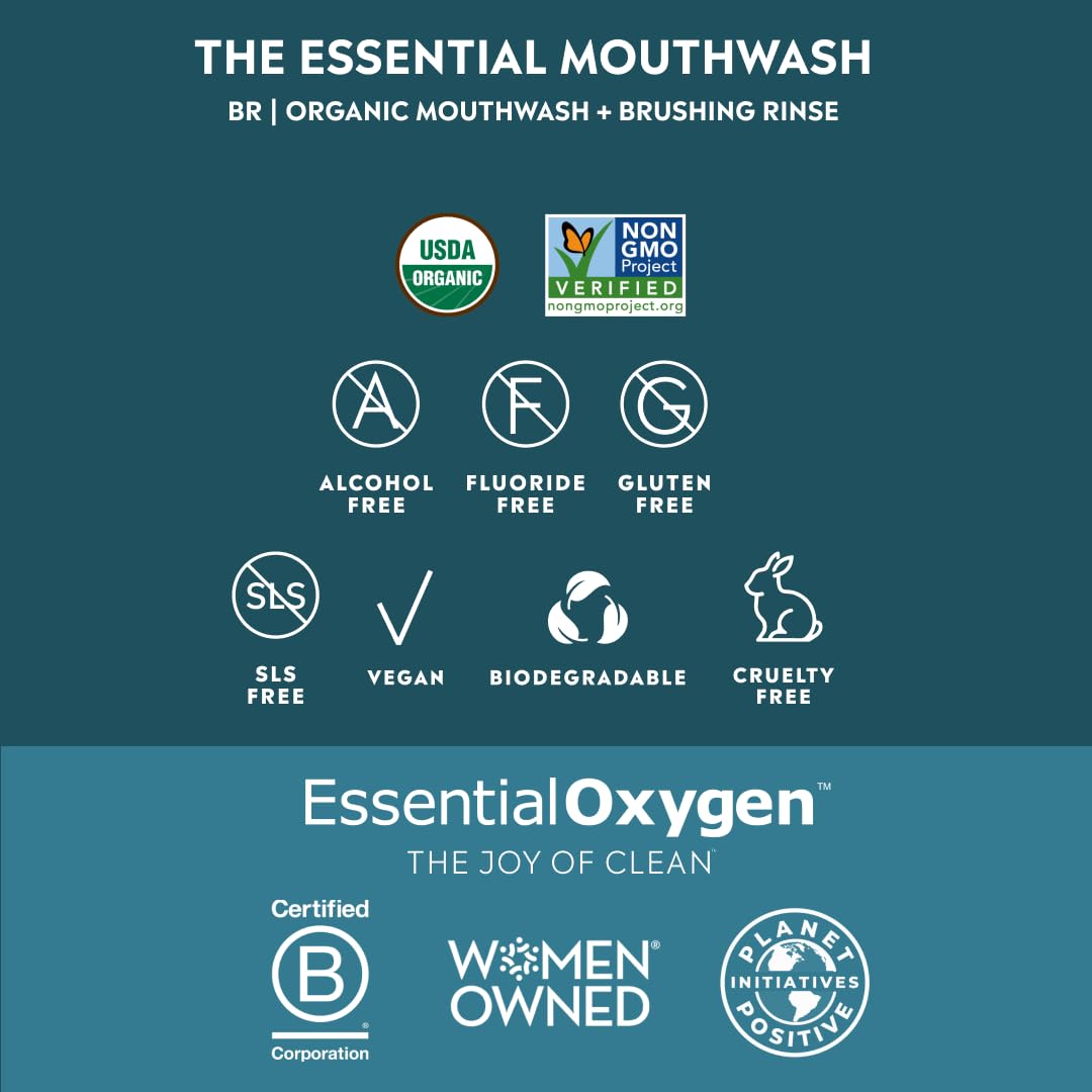 Essential Oxygen Certified Organic Brushing Rinse Mouthwash - Image 4