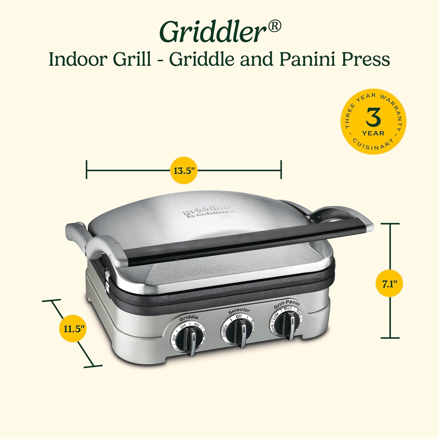 Cuisinart 5-in-1 Griddler Grill and Panini Press - Image 9