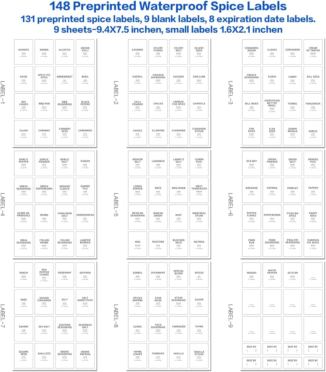 6 Pcs Square Glass Jar with Bamboo Lid and Spoon - Image 6