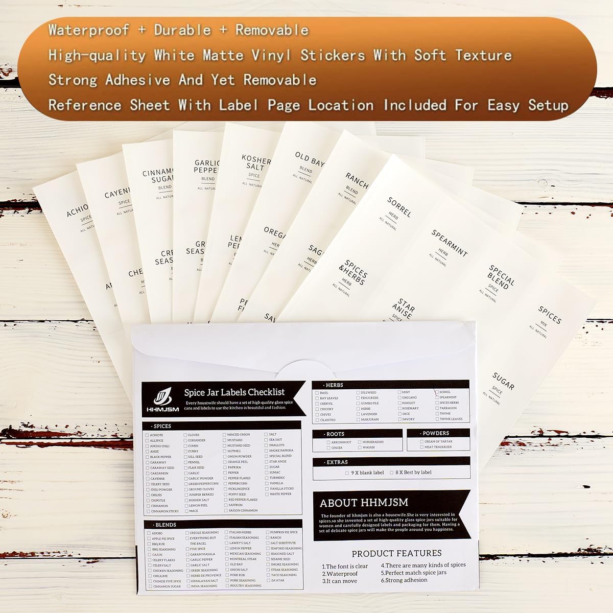 6 Pcs Square Glass Jar with Bamboo Lid and Spoon - Image 8